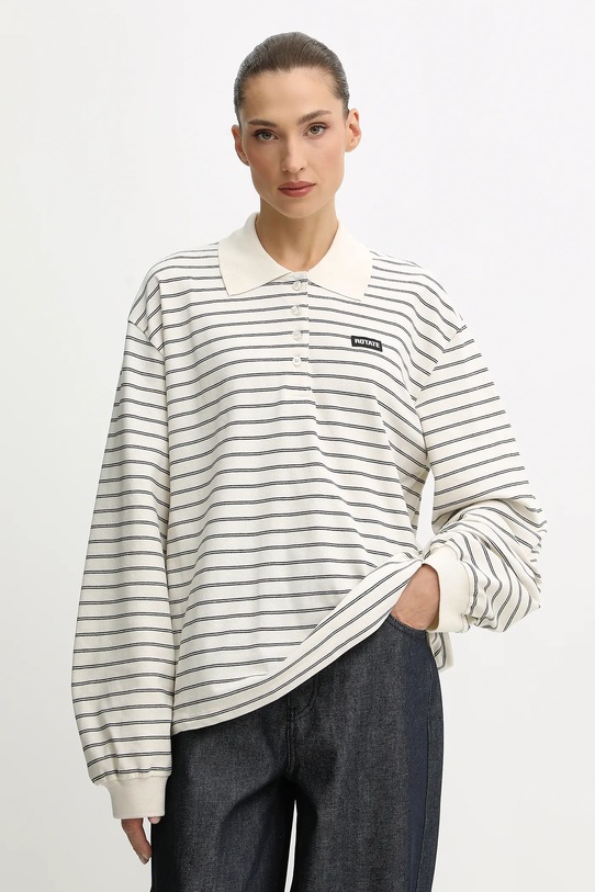 Rotate longsleeve wzorzyste beżowy 115641858