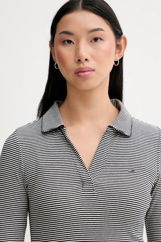 Tommy Jeans longsleeve czarny DW0DW21933