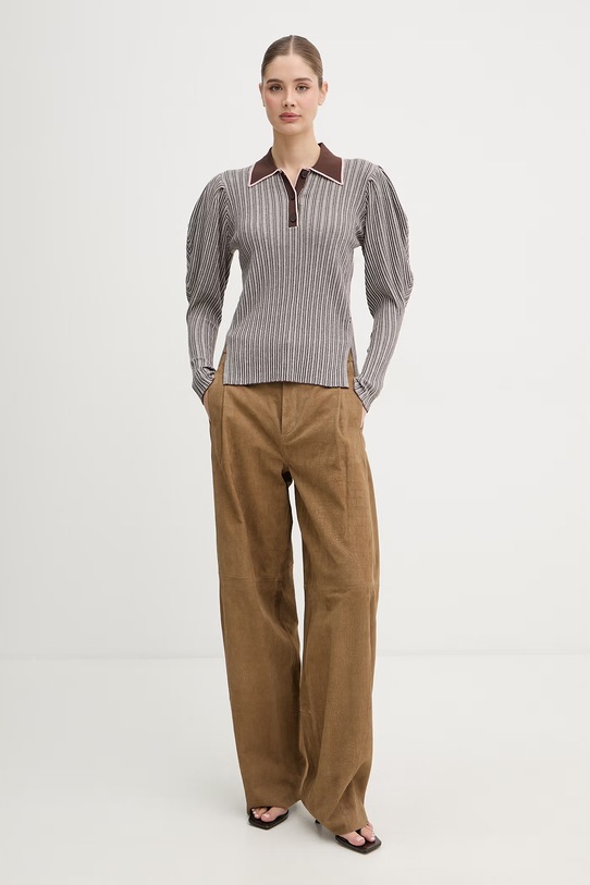 Stine Goya sweter damski SG.SS26.K048.2356 brązowy SS26