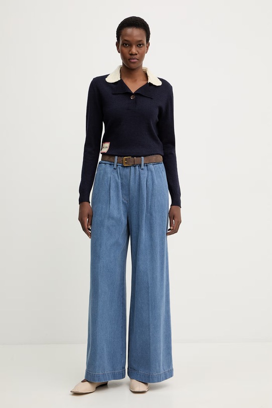 Вовняний светр Stine Goya SG.SS26.K073.2478 темно-синій SS26