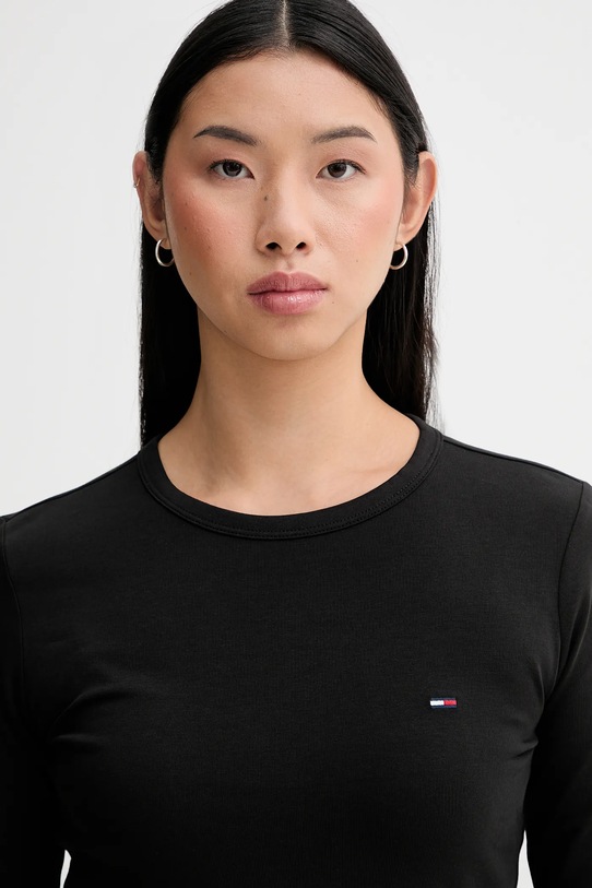 Tommy Jeans longsleeve czarny DW0DW19994