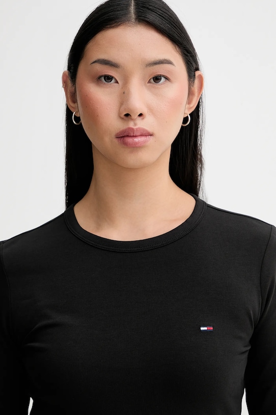 Tommy Jeans longsleeve czarny DW0DW19994