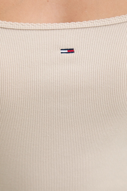 Tommy Jeans longsleeve DW0DW21836 beżowy