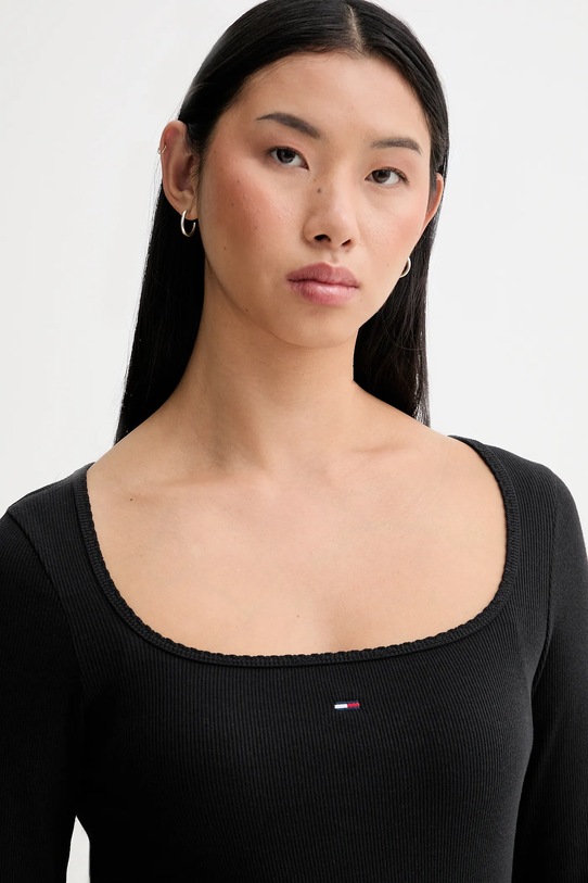 Odzież Tommy Jeans longsleeve DW0DW21836 czarny