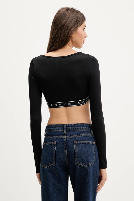 Oblečenie Tričko s dlhým rukávom Tommy Jeans DW0DW22538 čierna