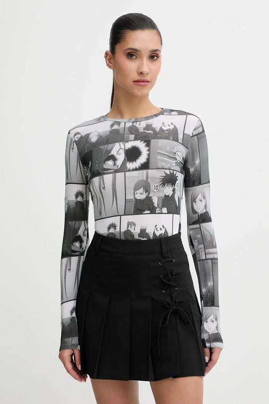 Hugo Blue longsleeve HUGO x Jujutsu Kaisen wzorzyste szary 50555473