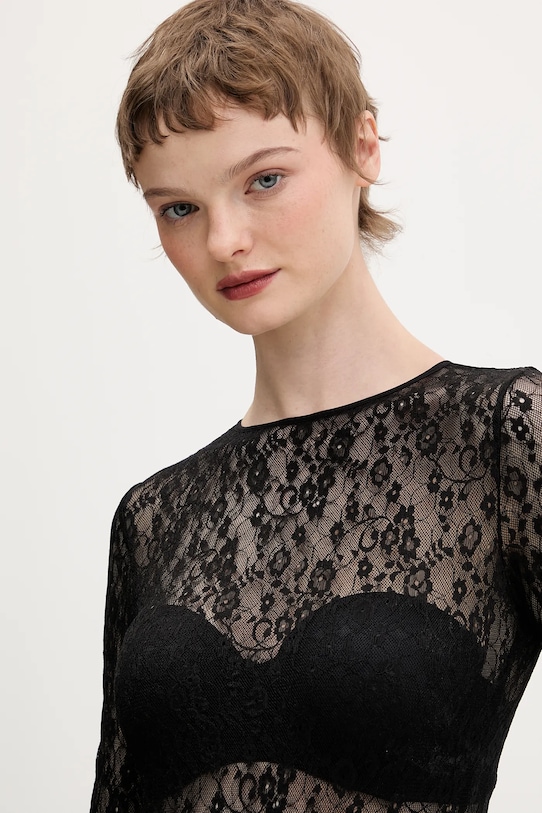 Μπλουζάκι HUGO Dulietta 50554252 μαύρο