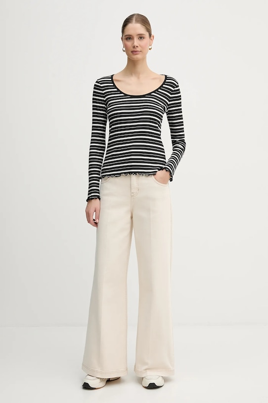 Tommy Hilfiger longsleeve WW0WW47814 czarny SS26