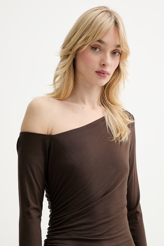 Guess longsleeve KASSADEE brązowy W6RP02.KC1J2