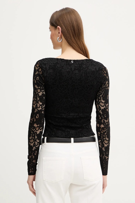 Ρούχα Μπλουζάκι Guess W6PP67.KJ210 μαύρο