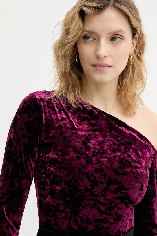 Guess body welurowe W6PP70.KJ170 bordowy