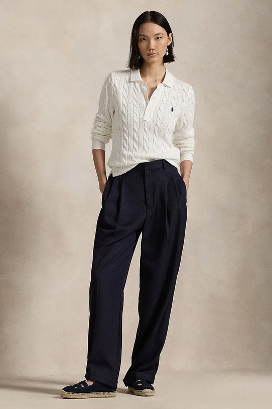 Odzież Polo Ralph Lauren sweter bawełniany 211959100 biały