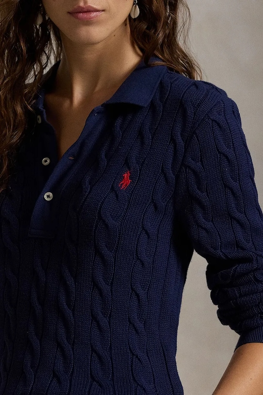 Polo Ralph Lauren sweter bawełniany granatowy 211959100