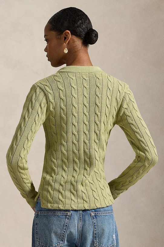 Polo Ralph Lauren sweter bawełniany 211959100 zielony SS26