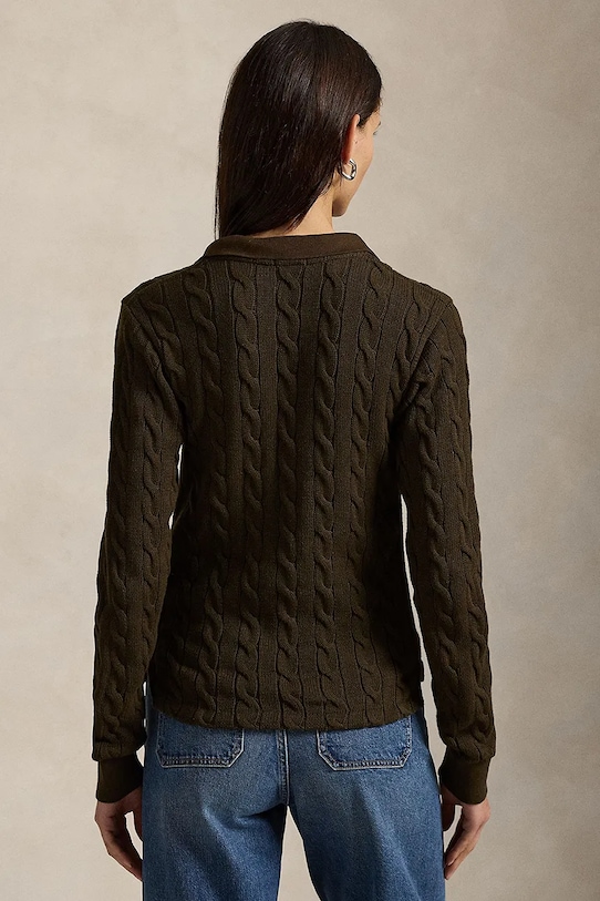 Polo Ralph Lauren sweter bawełniany 211959100 brązowy SS26