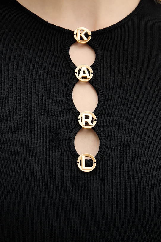 Tričko Karl Lagerfeld KARL DAILY B1W18014 černá