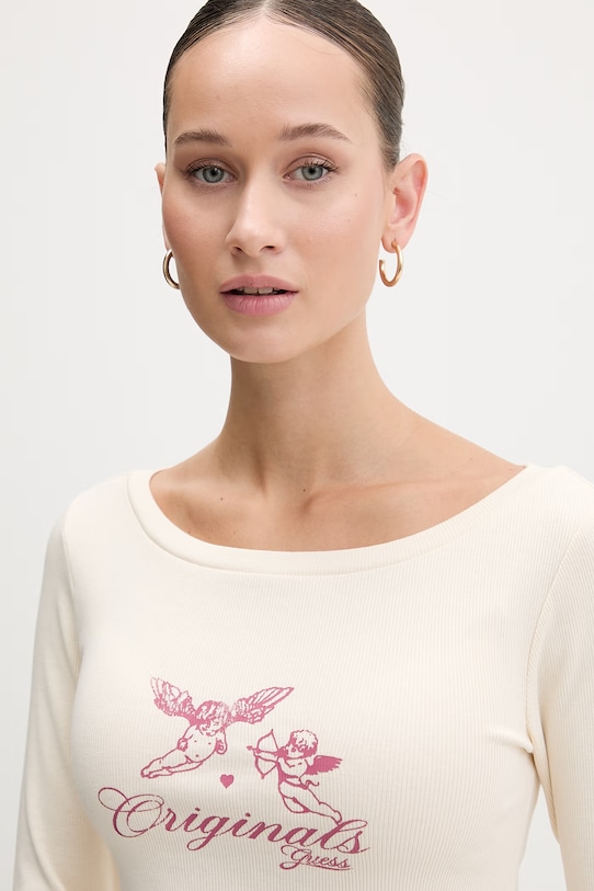 Guess Originals longsleeve beżowy W6RP41.KCTT1