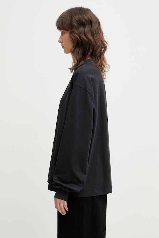 GANNI longsleeve bawełniany A1050068 A1050068 czarny SS26