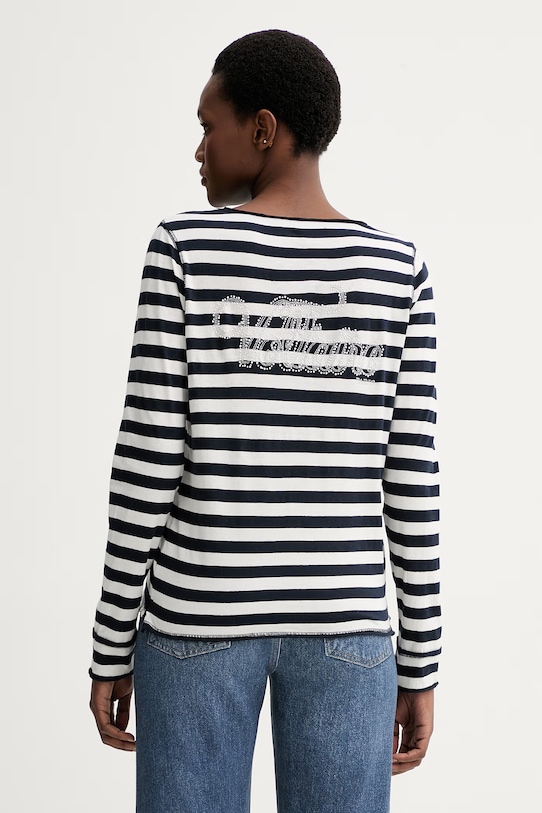 Bavlněné tričko s dlouhým rukávem ZADIG&VOLTAIRE regular černá JWTN02675