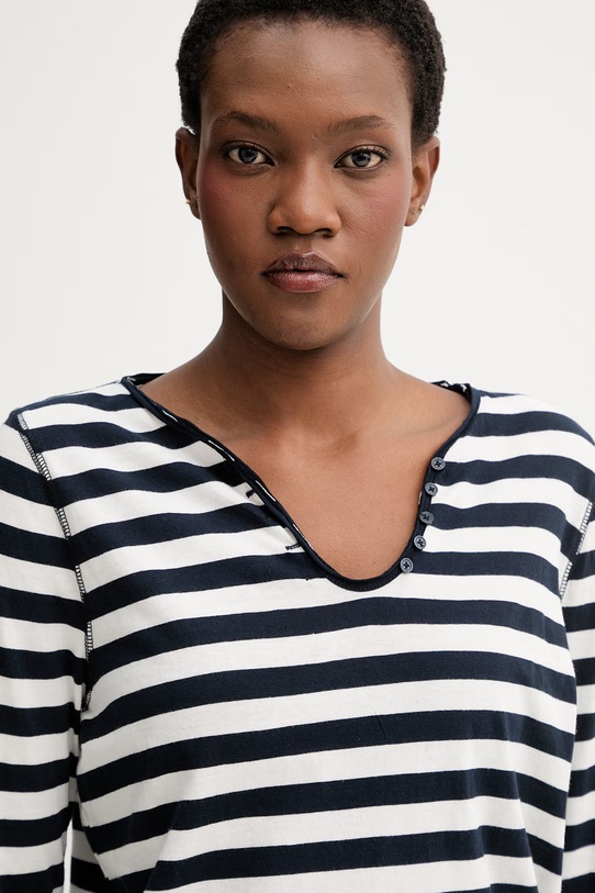 Bavlněné tričko s dlouhým rukávem ZADIG&VOLTAIRE černá JWTN02675