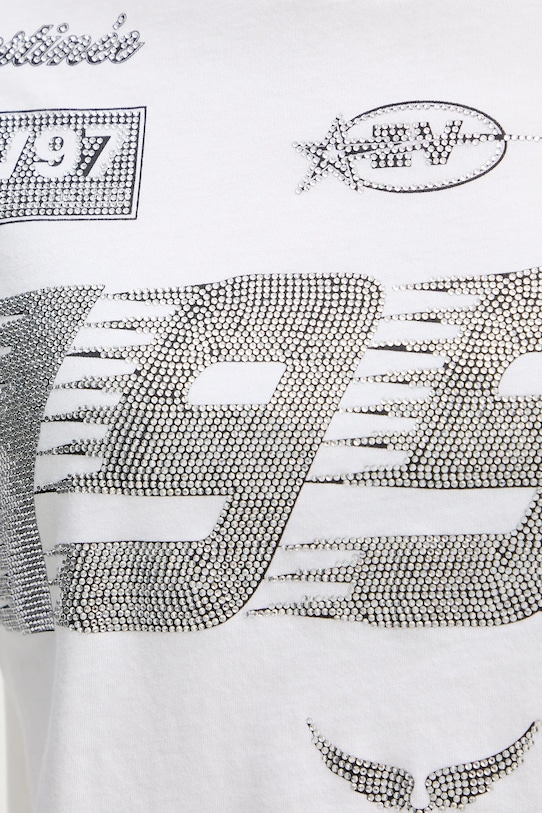 ZADIG&VOLTAIRE longsleeve bawełniany JWTS02836 biały