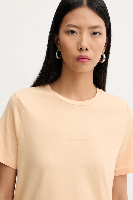 Marc O'Polo t-shirt bawełniany pomarańczowy 5000009290