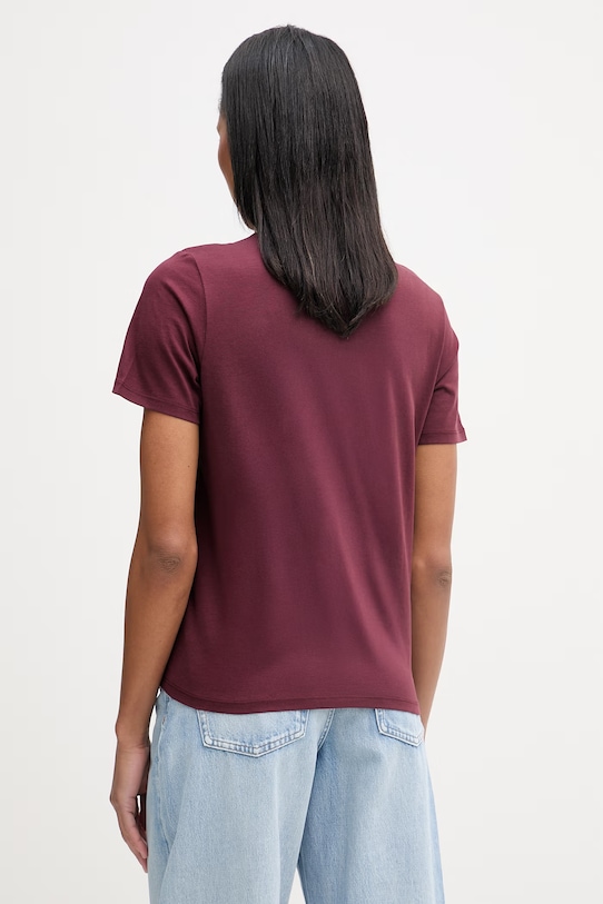 Oblečení Marc O'Polo basic tričko dámské bavlněné 5000009290 burgundské