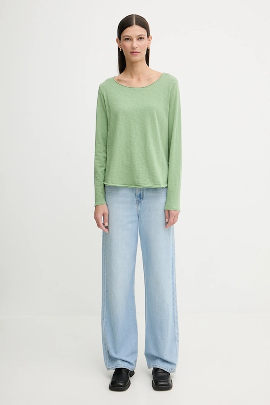 Marc O'Polo longsleeve bawełniany 5000009292 zielony SS26