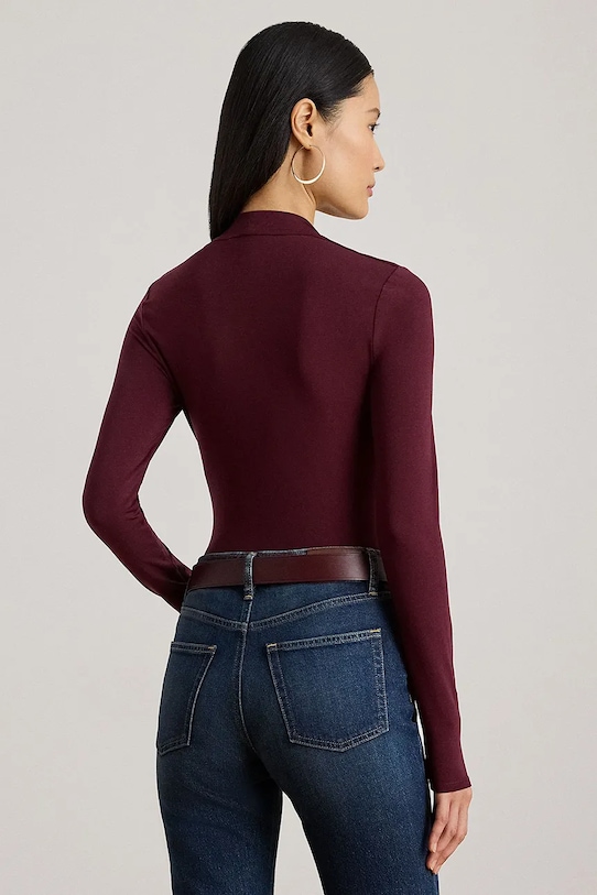 Lauren Ralph Lauren longsleeve 200P03712 bordowy SS26