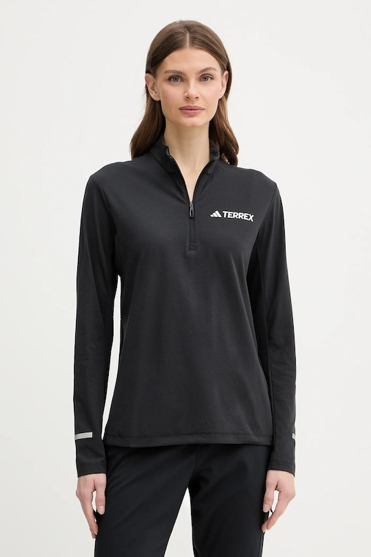 adidas TERREX longsleeve sportowy z elastanem czarny JN3259