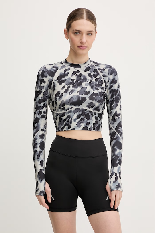adidas by Stella McCartney longsleeve treningowy wzorzyste czarny JY8164