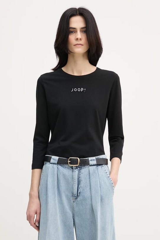 Joop! longsleeve z elastanem czarny 30100027