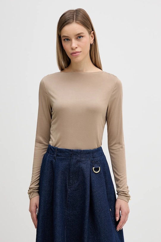 Barbour longsleeve Wren regular beżowy LML0912