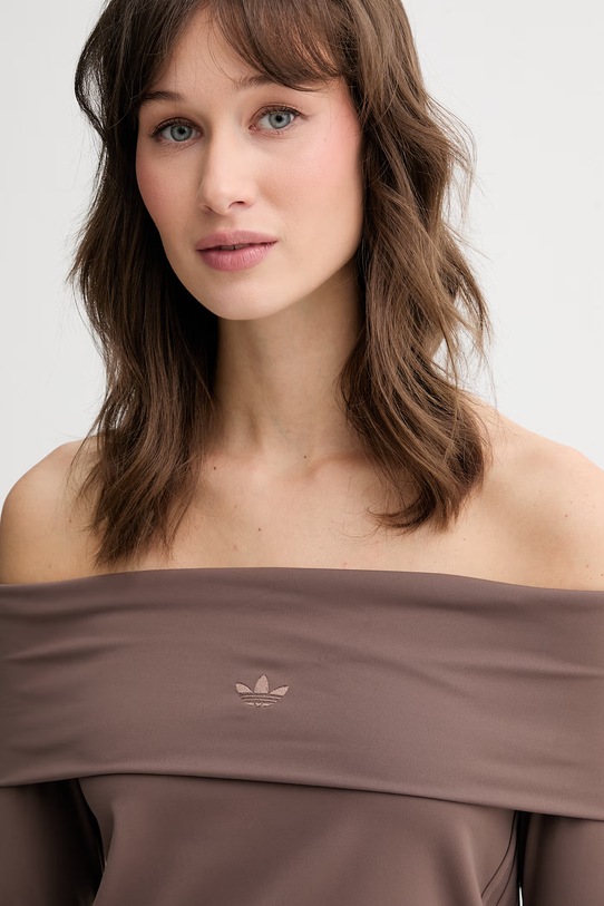 adidas Originals longsleeve damskie brązowy KC8868