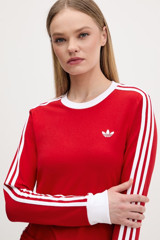 Tričko s dlhým rukávom adidas Originals červená KD3685