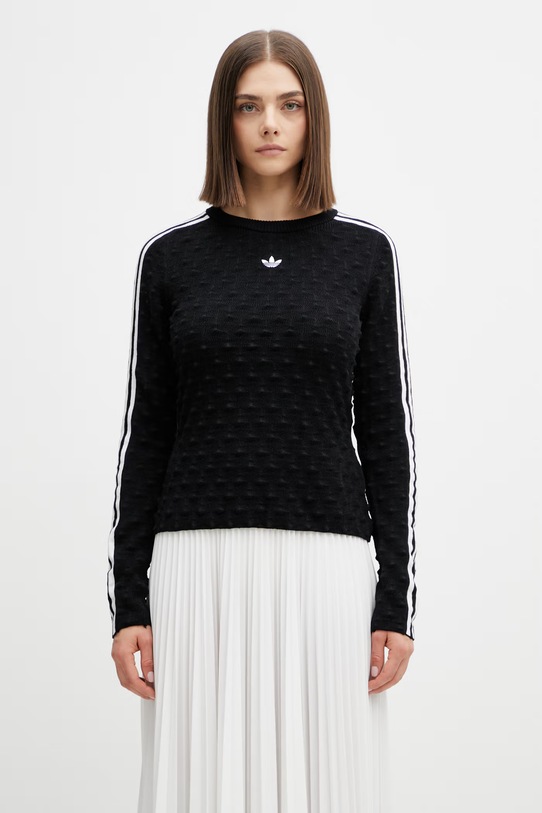 adidas Originals maglione da donna con lana girocollo nero KS6460.