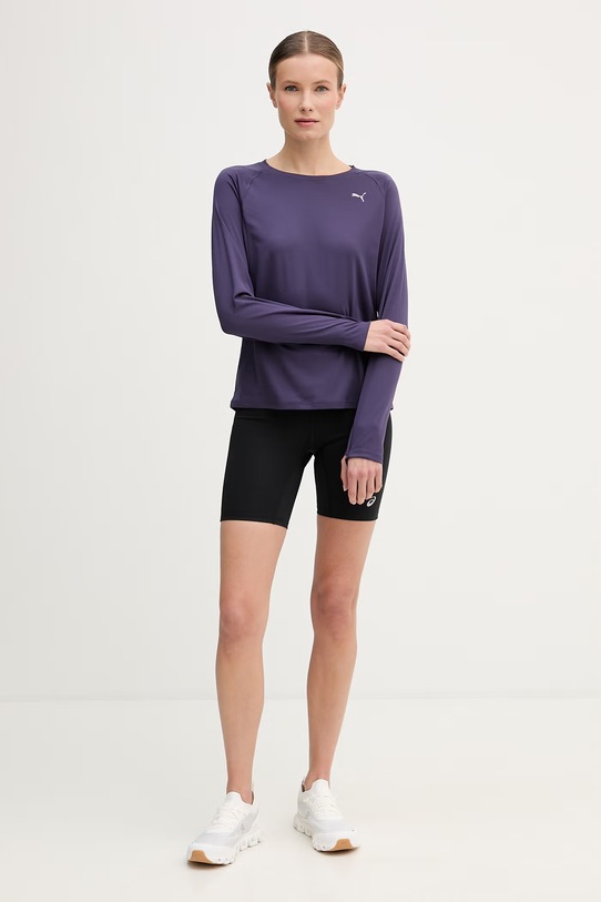 Puma longsleeve sportowy Run Velocity 526581 fioletowy SS26