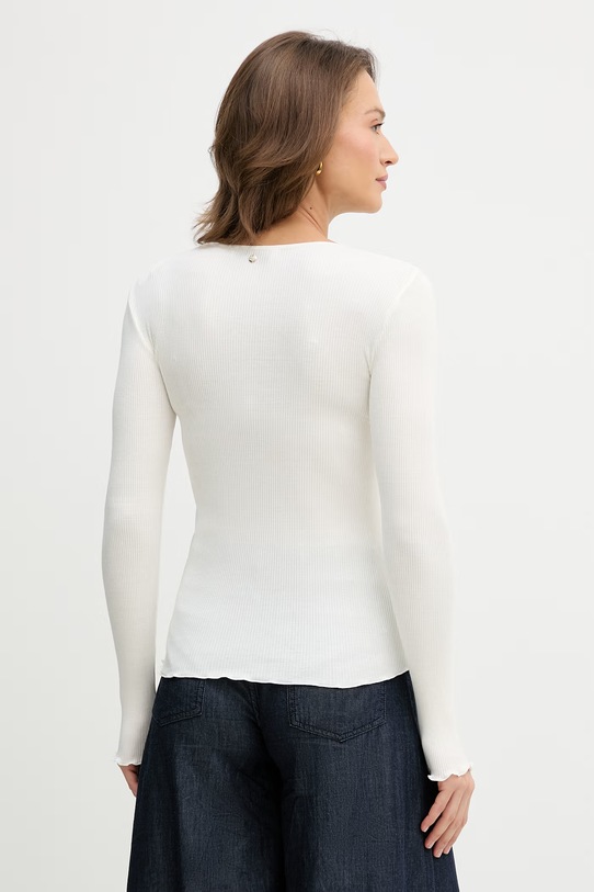 Odzież Mos Mosh longsleeve z jedwabiem Elaine 176370 beżowy