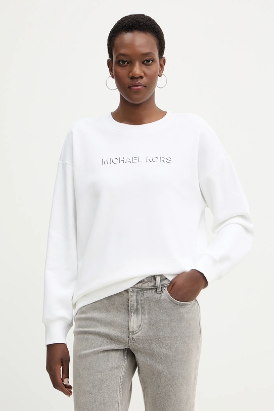 MICHAEL Michael Kors bluza bawełniana nadruk beżowy MR651Z64MY