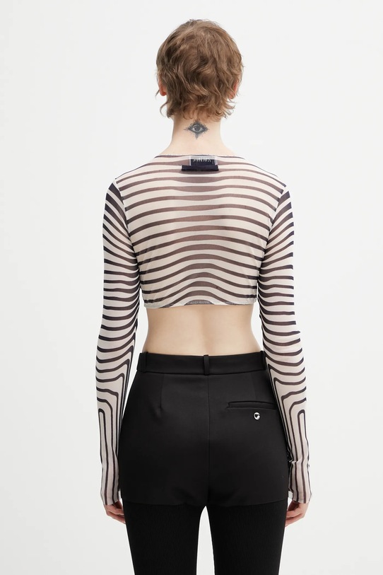 Odzież Jean Paul GAULTIER longsleeve Morphing Stripes 26.01.W.TO447.M019P beżowy