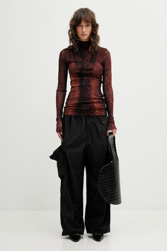 Jean Paul GAULTIER longsleeve shirt Python 26.01.W.TO412.M012P brown