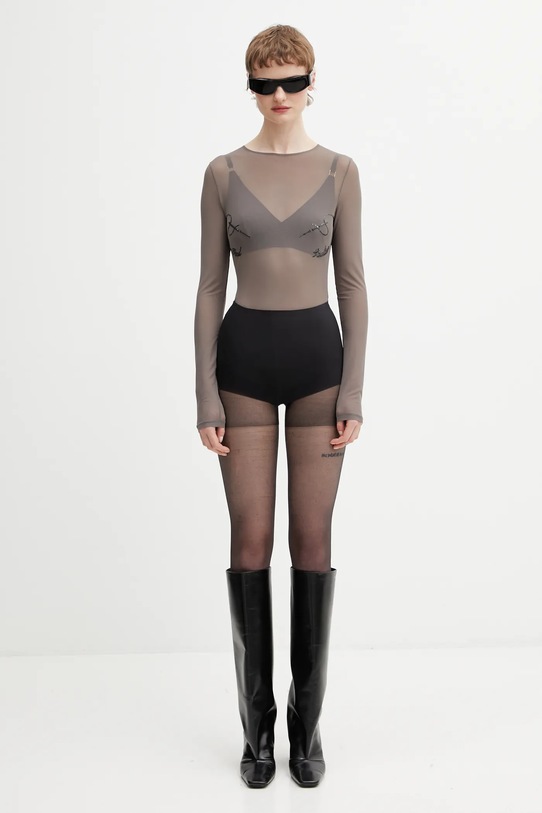 Jean Paul GAULTIER longsleeve Needles 26.01.W.TO433.M016 szary