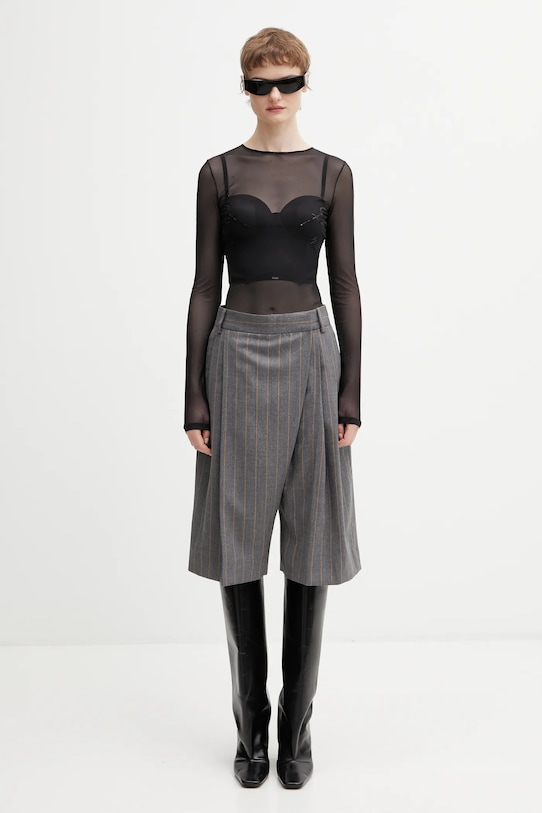 Jean Paul GAULTIER longsleeve Needles 26.01.W.TO433.M016 czarny