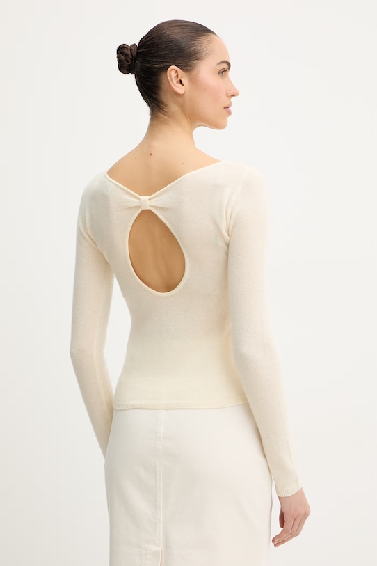 Odzież Marella sweter kaszmirowy MLTAGI 2613361033200 beżowy