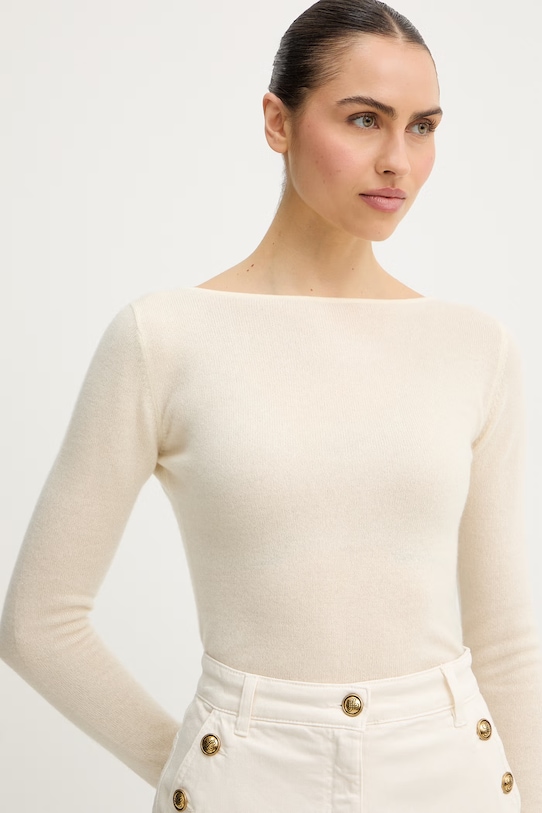 Marella sweter kaszmirowy MLTAGI beżowy 2613361033200