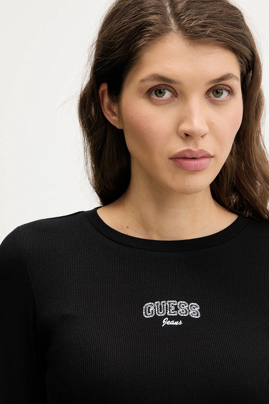 Guess Jeans longsleeve czarny W6RP22.KA0H1