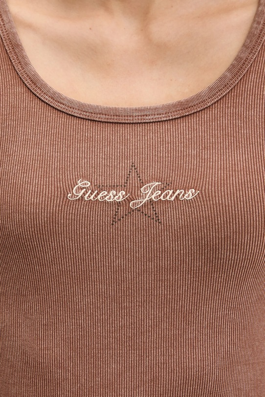 Guess Jeans longsleeve W6RP24.KA0H1 brązowy