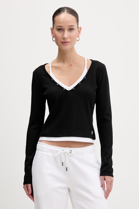 Guess Jeans longsleeve pozostałe czarny W6RP31.KD072