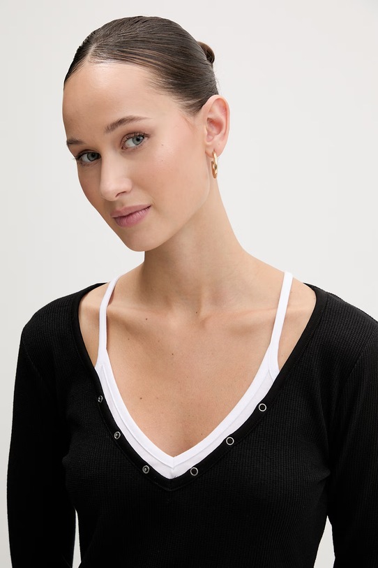 Guess Jeans longsleeve czarny W6RP31.KD072