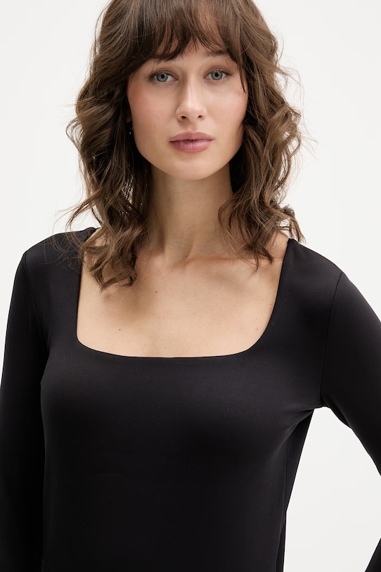 Majica z dolgimi rokavi Guess Jeans črna W6RP33.K1092